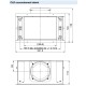 Boîtier de bouche CLD - Hauteur 115 mm - Manchon latéral Ø 75 ou 90 mm [- mural, sol ou plafond - Réseau PEHD CLD - Zehnder]