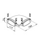 Coude horizontal pour conduit plat FlexPipe - FRS-BH 51 [- Conduits et accessoires VMC en PE-HD - Réseau FlexPipe - Helios]