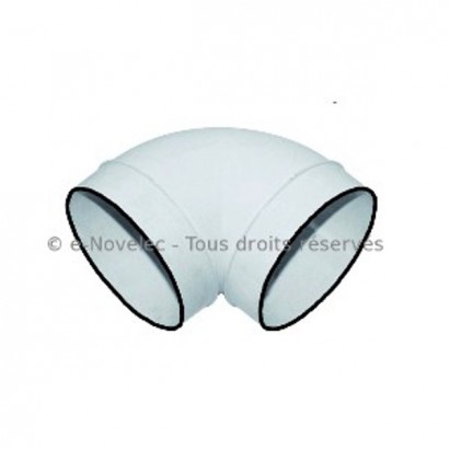 Coude circulaire à 90° à joints - CDCV [- conduits PVC de Ventilation - Unelvent]