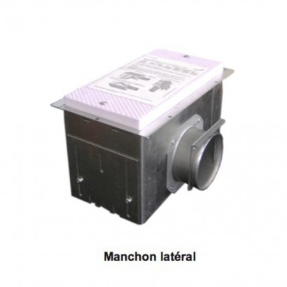 Boîtier de bouche CLD - Hauteur 115 mm - Manchon latéral Ø 75 ou 90 mm [- mural, sol ou plafond - Réseau PEHD CLD - Zehnder]