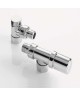 Pack robinetterie manuelle thermostatisable - Equerre inversée - Chromé [*- ACOVA]
