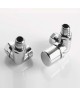 Pack robinetterie équerre d'angle pour radiateur sèche-serviette - robinet à droite - Chromé [- ACOVA]