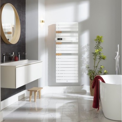 ALLURE 4 Classique avec soufflant - BLANC - Mât à gauche [- Sèche-serviettes électrique soufflant - Thermor]