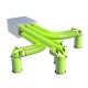 Té de raccordement 90° - 2 x Ø 75 ou 90 pour bouche ronde Ø 125 [- Conduits et accessoires VMC en PEHD - Brink]