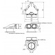 Collecteur coudé pour bouche Ø 125 - 2xØ 75 mm + support de montage 70 mm [- VC70CH-75 - Réseau PEHD Uniflexplus - Ventilair]