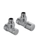 Pack robinetterie manuelle thermostatisable - Coude - Aluminium [- ACOVA]