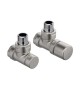 Pack robinetterie manuelle thermostatisable - Coude - Acier Inox [- ACOVA]