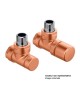 Pack robinetterie manuelle thermostatisable - Coude - Cuivre [- ACOVA]