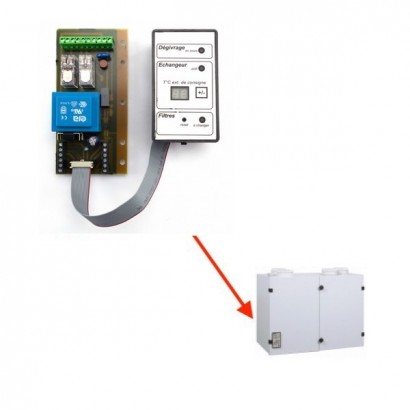 Platine électronique avec clavier pour VMC DOUBLE FLUX HR+ (Ref 430013) [- pièce détachée VMC - SAUTER - Ni repris ni échangé]