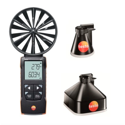 testo 417 kit 1 - Anémomètre à hélice avec cônes de mesure [- Mesure débit pour réseau VMC double flux- Testo]