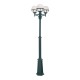 Lampadaire BOLOGNA triple-tête globes opales sur fût télescopique réglable aluminium [ - Eclairage extérieur - Norlys]