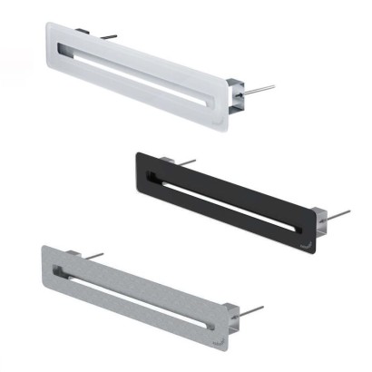 Grille Design Comfogrid Linea 400 mm - finition métal brossé ou Vitrée blanche ou noire [- Réseau ComfoFlat - Zehnder]