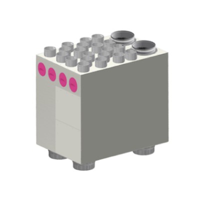 Caisson de distribution insonorisé DN180 pour Flair 400 - 2x10 DN90 [- Conduits et accessoires VMC en PEHD - Brink]