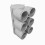 Caisson de distribution d'air Easy Renov Basic Ø 125 - 6 x Ø 75 ou 90 [- Répartiteurs VMC en PEHD - Brink]